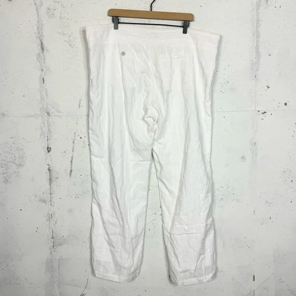 Sundance White Cotton Button Pants Size XXL - Picture 7 of 11